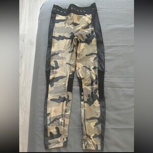 Koral high waist lustrous leggings - black camo mesh - XS